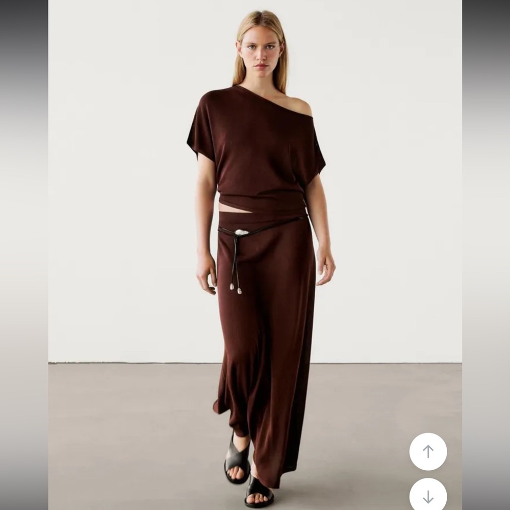Massimo Dutti luxurious Burgundy Coord